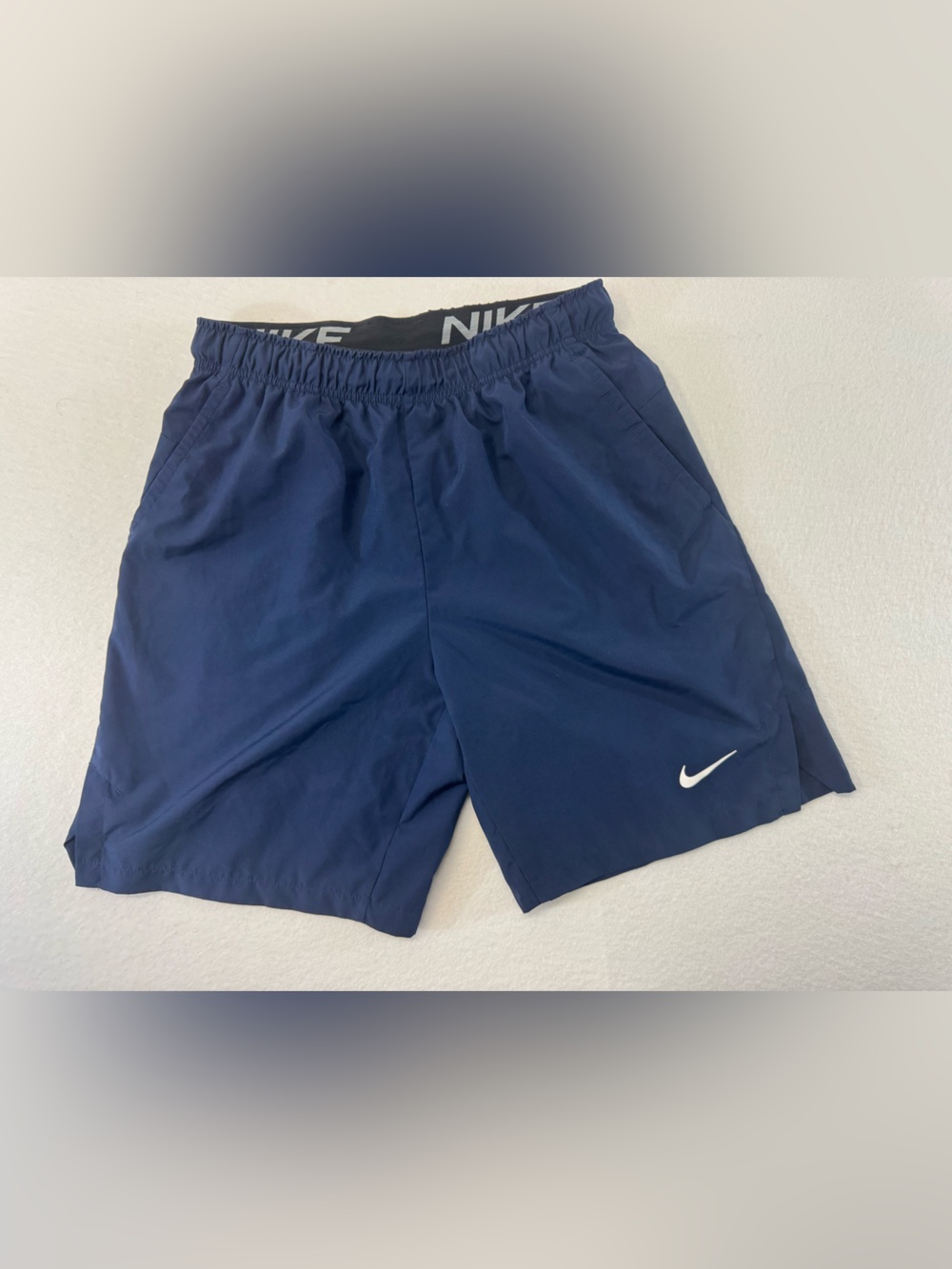 Nike Men's Navy Blue Athletic Shorts medium dry fit
